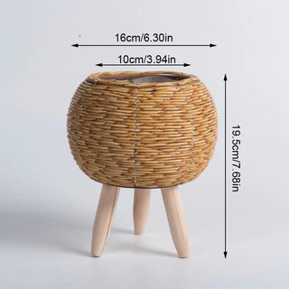 Woven Rattan Flower Pot