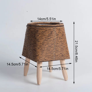 Woven Rattan Flower Pot