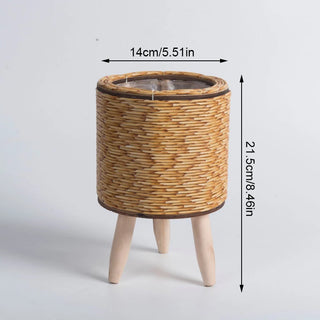 Woven Rattan Flower Pot