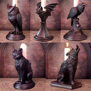 Raven Candlestick Holder Gothic