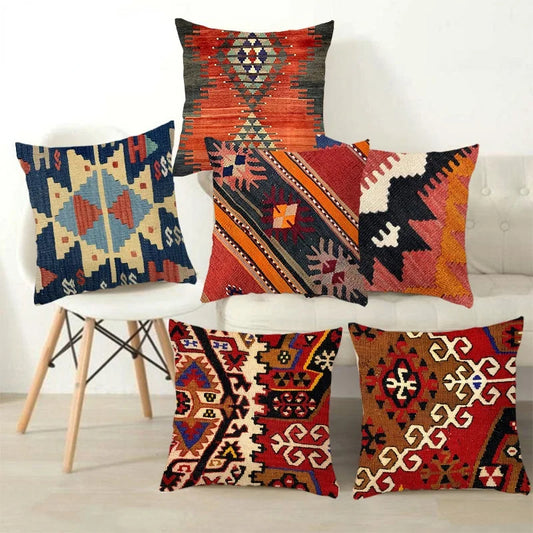 Abstract Ethnic Pillow Covers