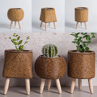 Woven Rattan Flower Pot