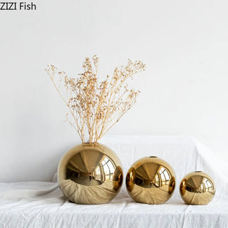 Golden Ball Vase