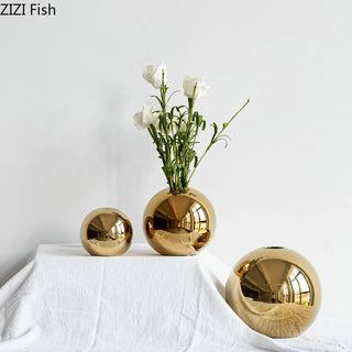 Golden Ball Vase