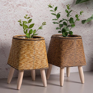 Woven Rattan Flower Pot